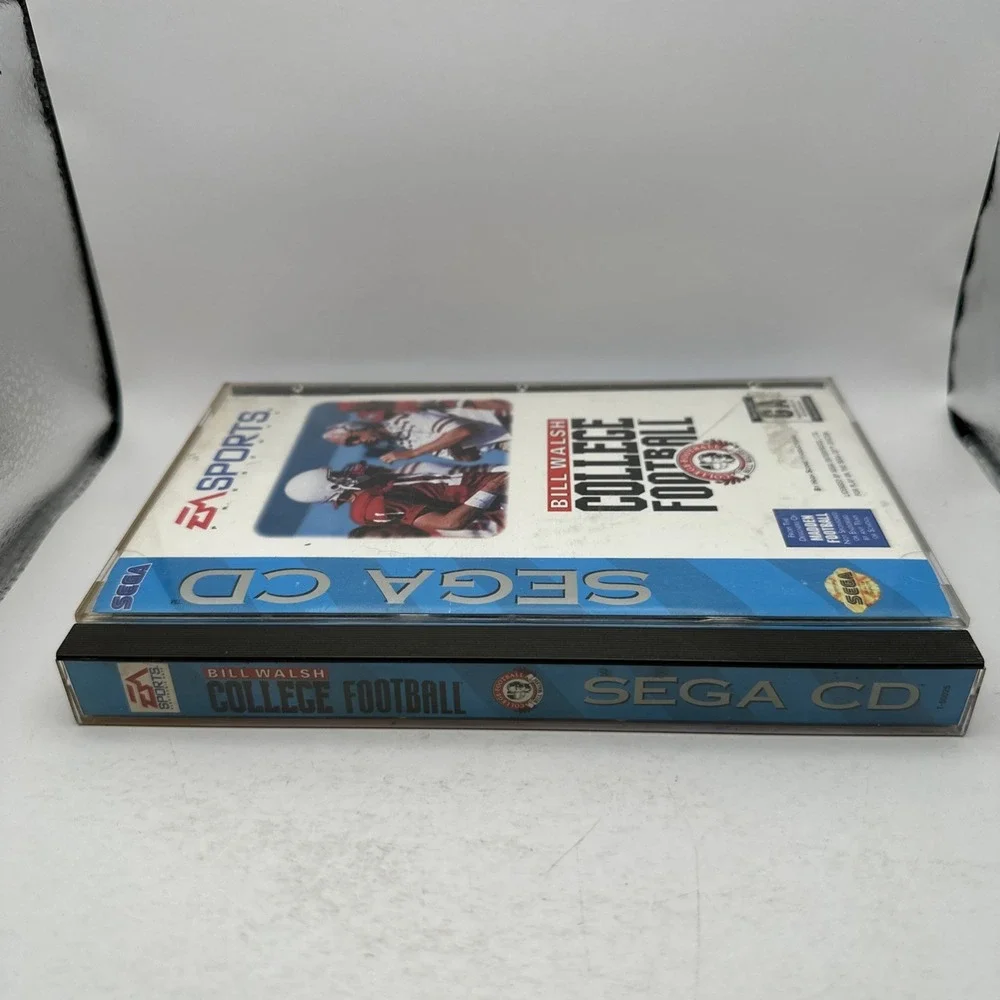 Bill Walsh College Football SEGA CD CIB Complete Manual Reg Card Excellent Disc